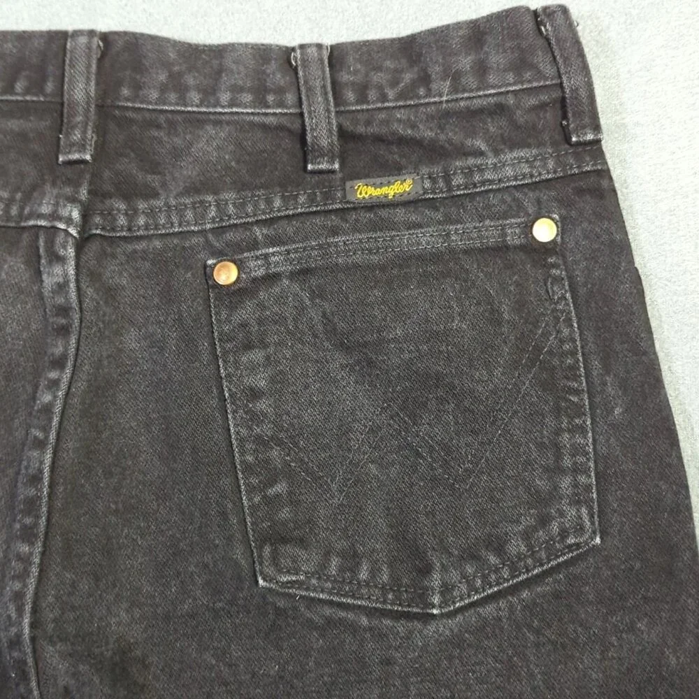 Wrangler VTG Jeans Mens 34x32 Black 936 WBK Slim Cowboy Cut Slim Fit Made In USA